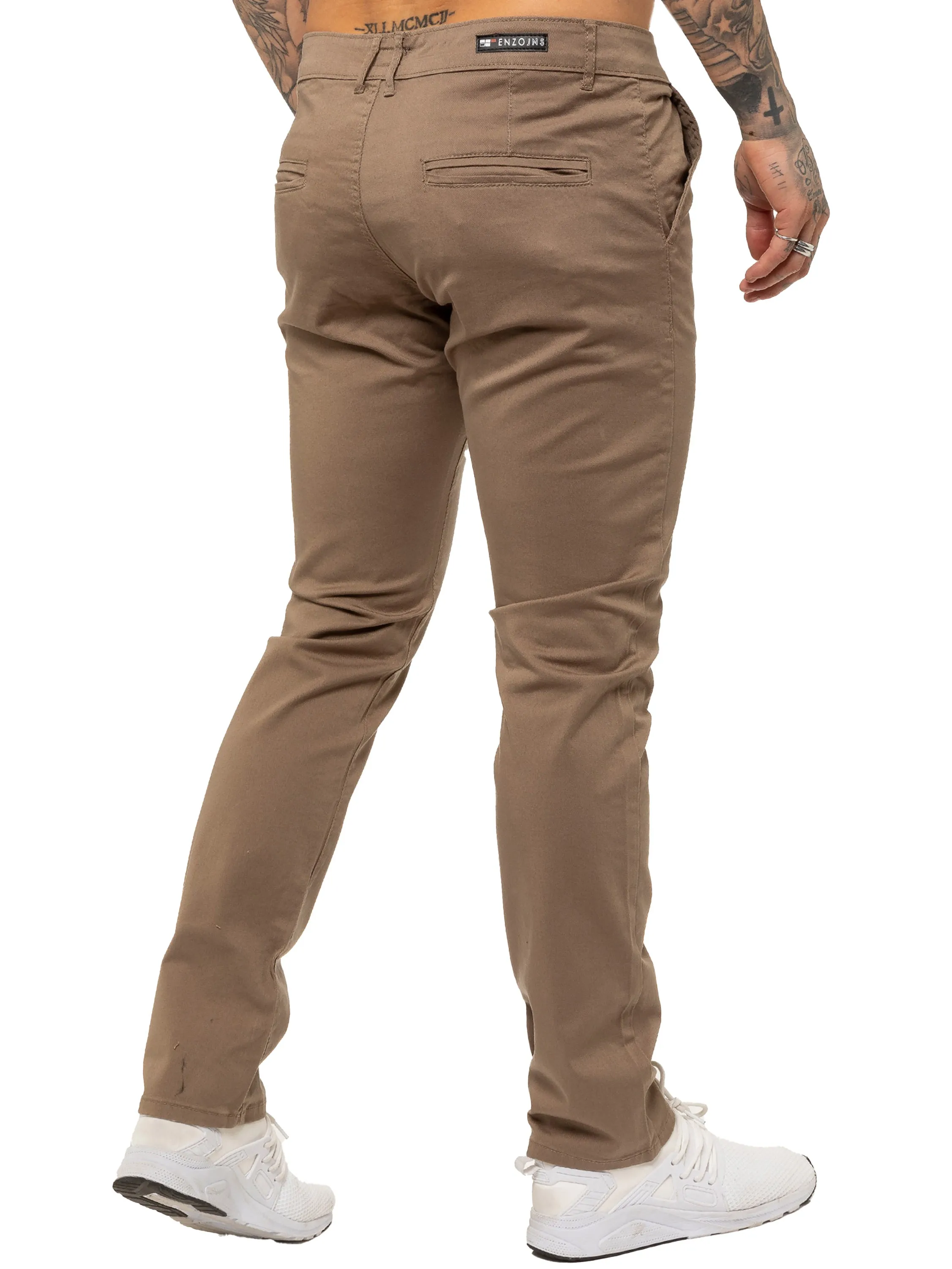 Mens Chinos Slim Fit Stretch Jeans | Enzo Designer Menswear