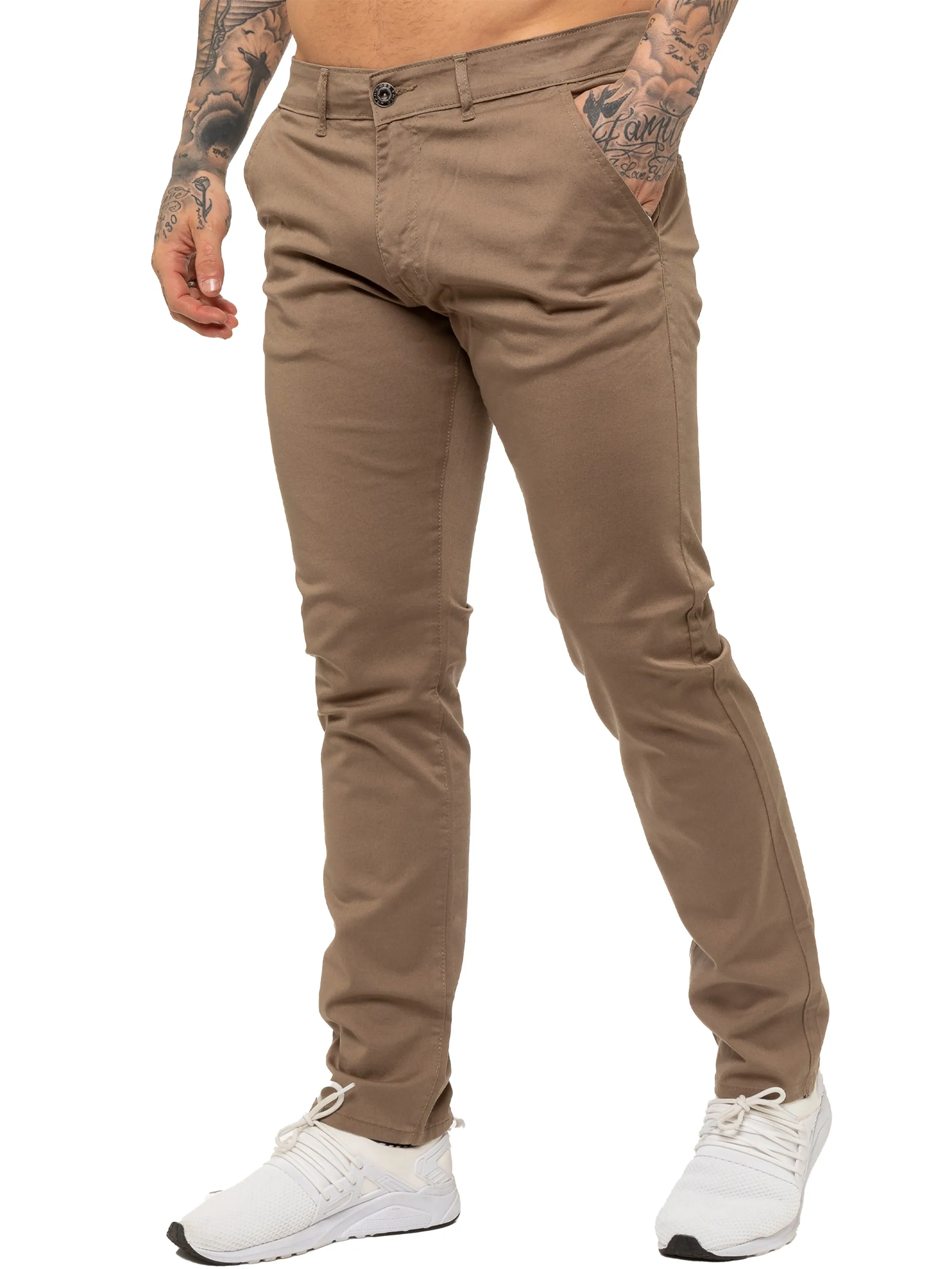 Mens Chinos Slim Fit Stretch Jeans | Enzo Designer Menswear