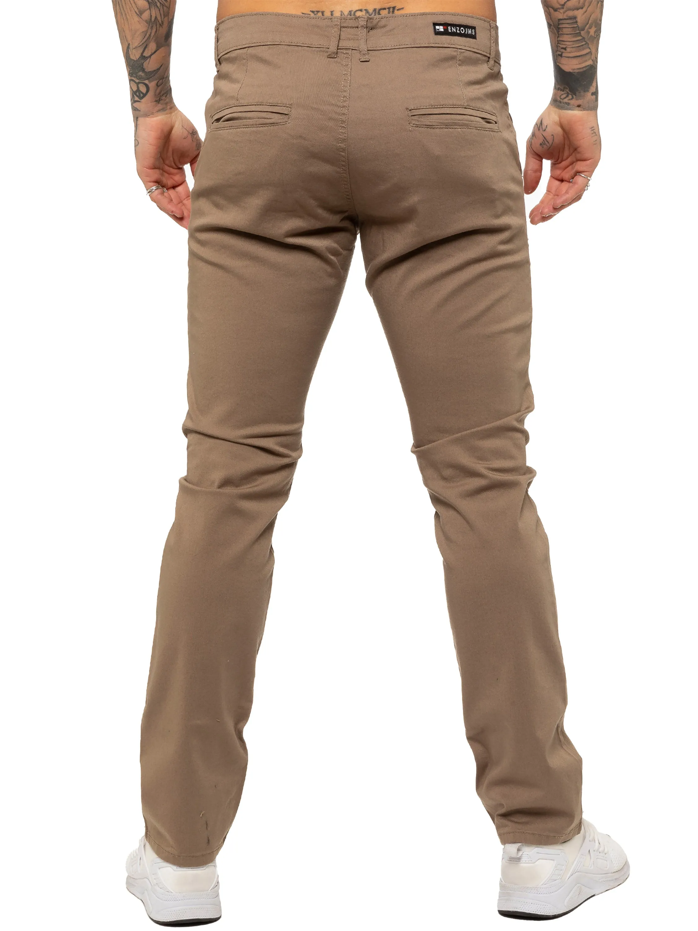 Mens Chinos Slim Fit Stretch Jeans | Enzo Designer Menswear