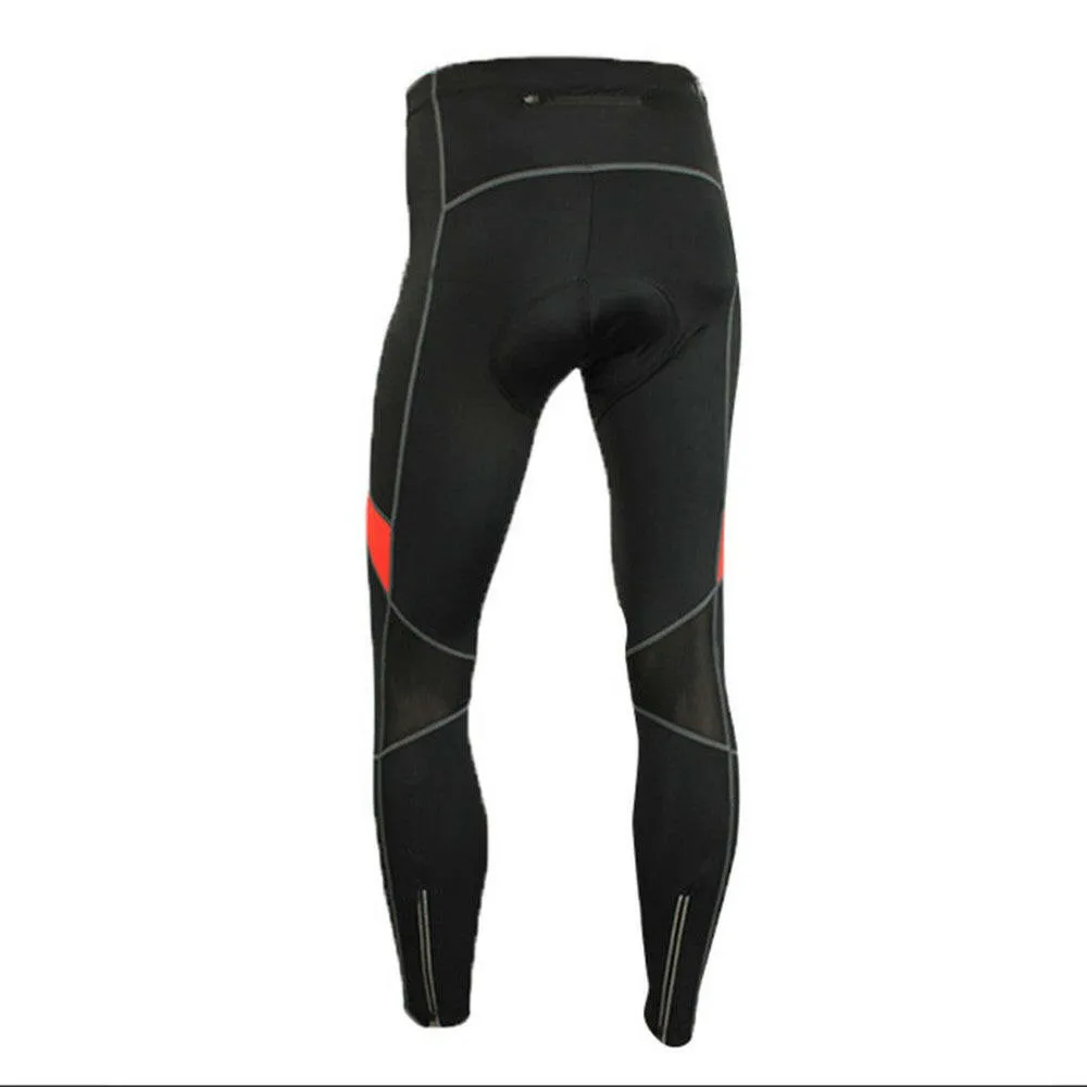 Men's Thermal Running Tights Athletic Cycling Pants Fleece Cold Weather Outdoor Bike Cycling Trousers