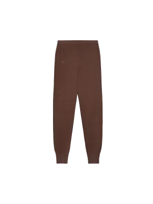 Merino Wool Track Pants—chestnut brown