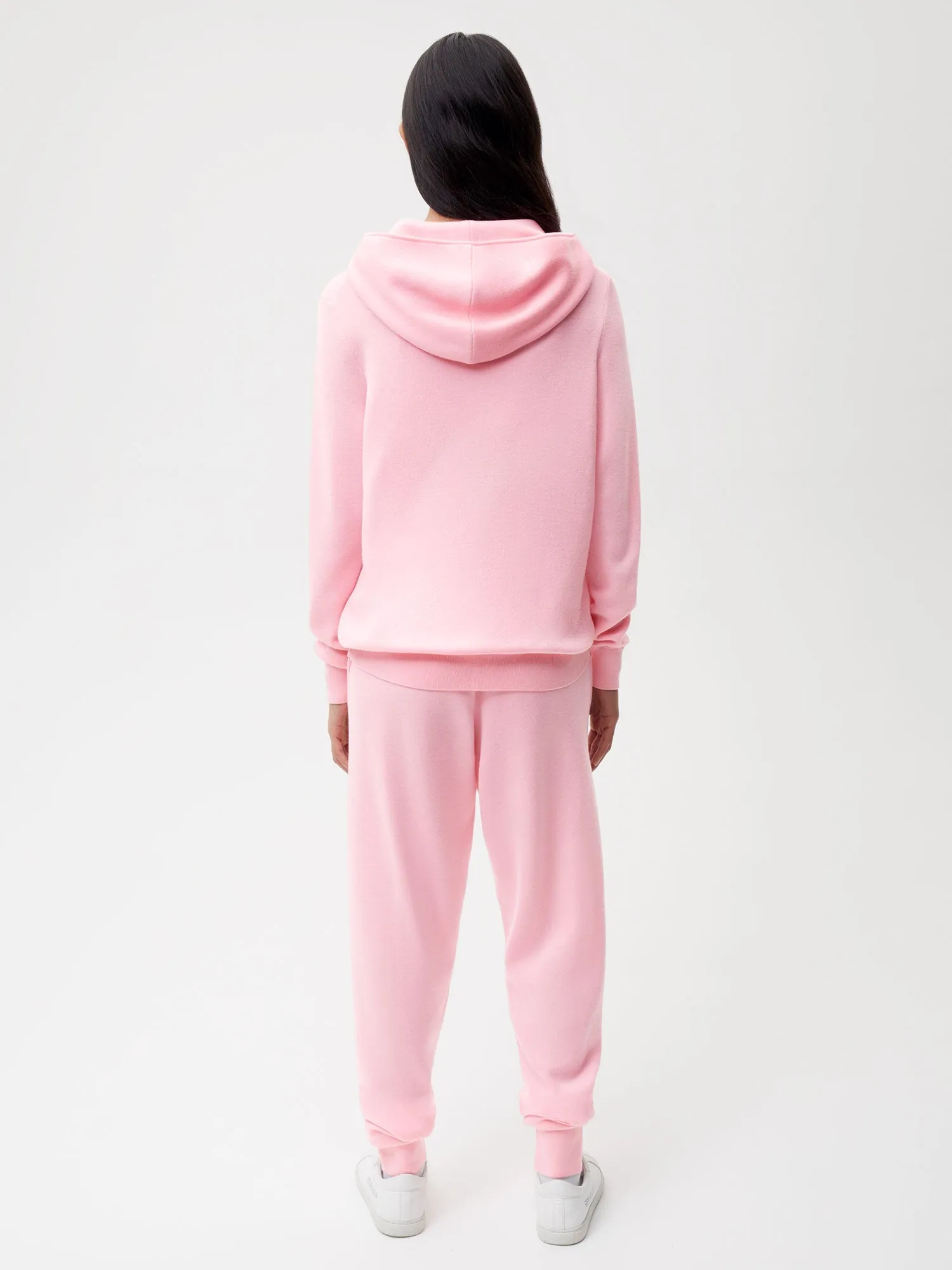 Merino Wool Track Pants—sakura pink