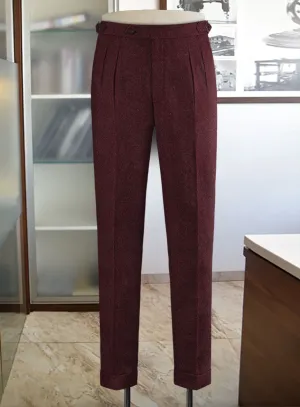 Naples Sangria Highland Tweed Trousers