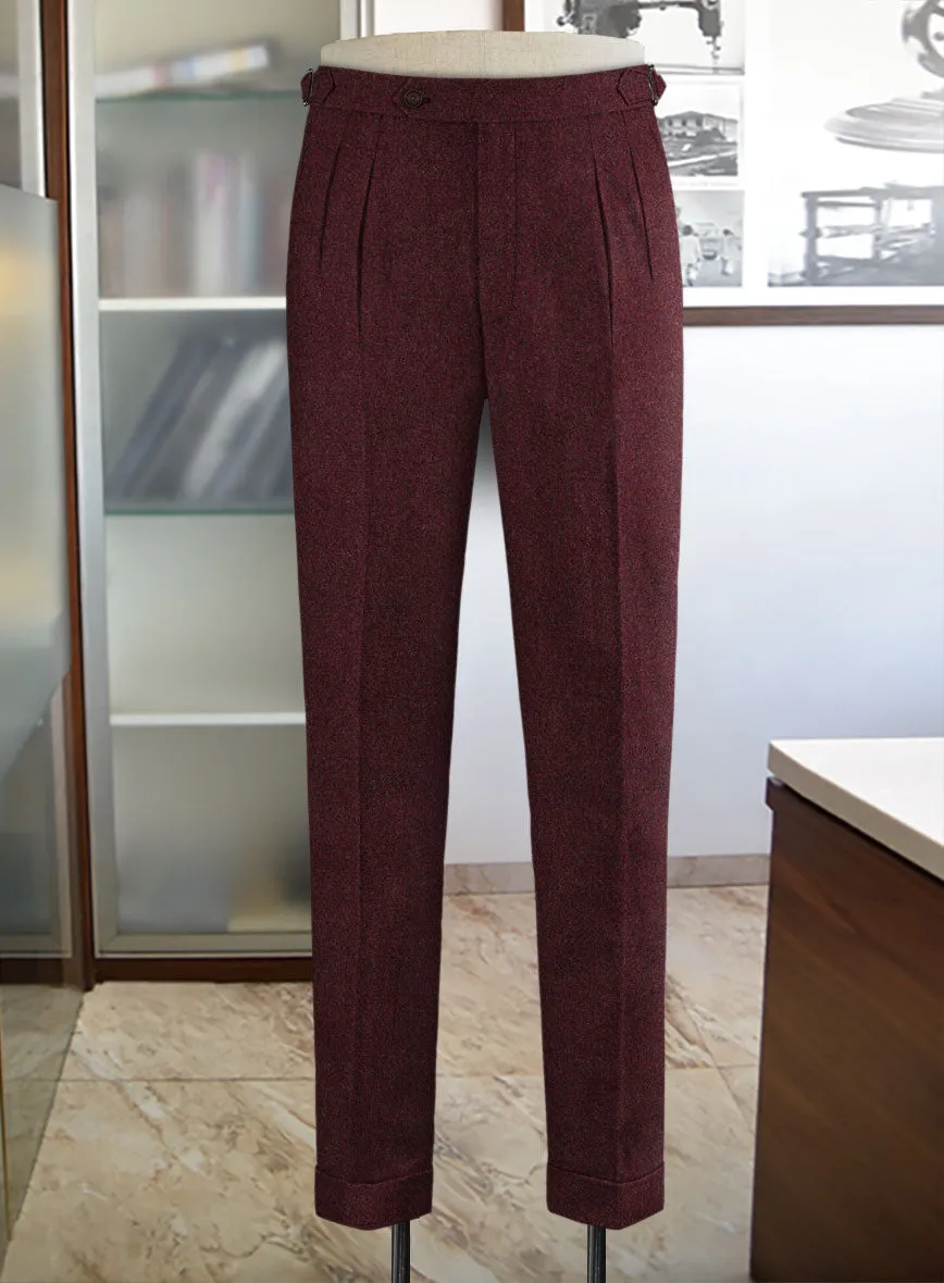 Naples Sangria Highland Tweed Trousers