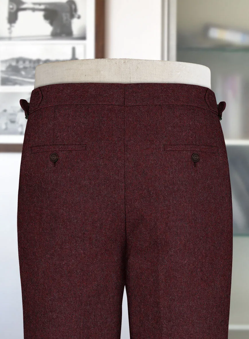 Naples Sangria Highland Tweed Trousers