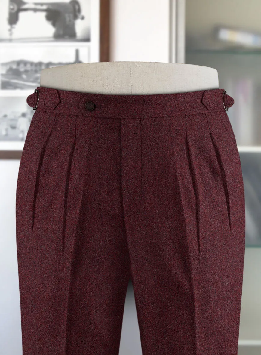 Naples Sangria Highland Tweed Trousers