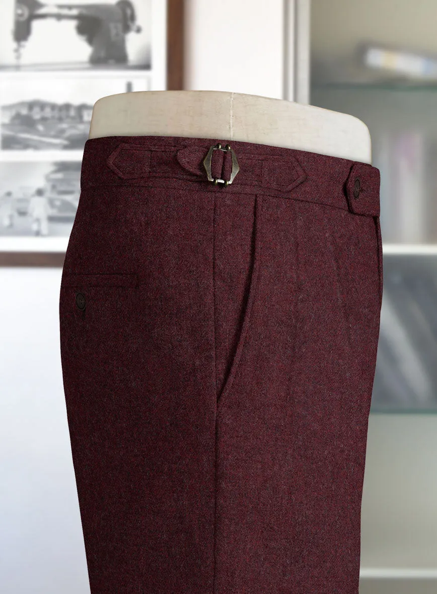 Naples Sangria Highland Tweed Trousers