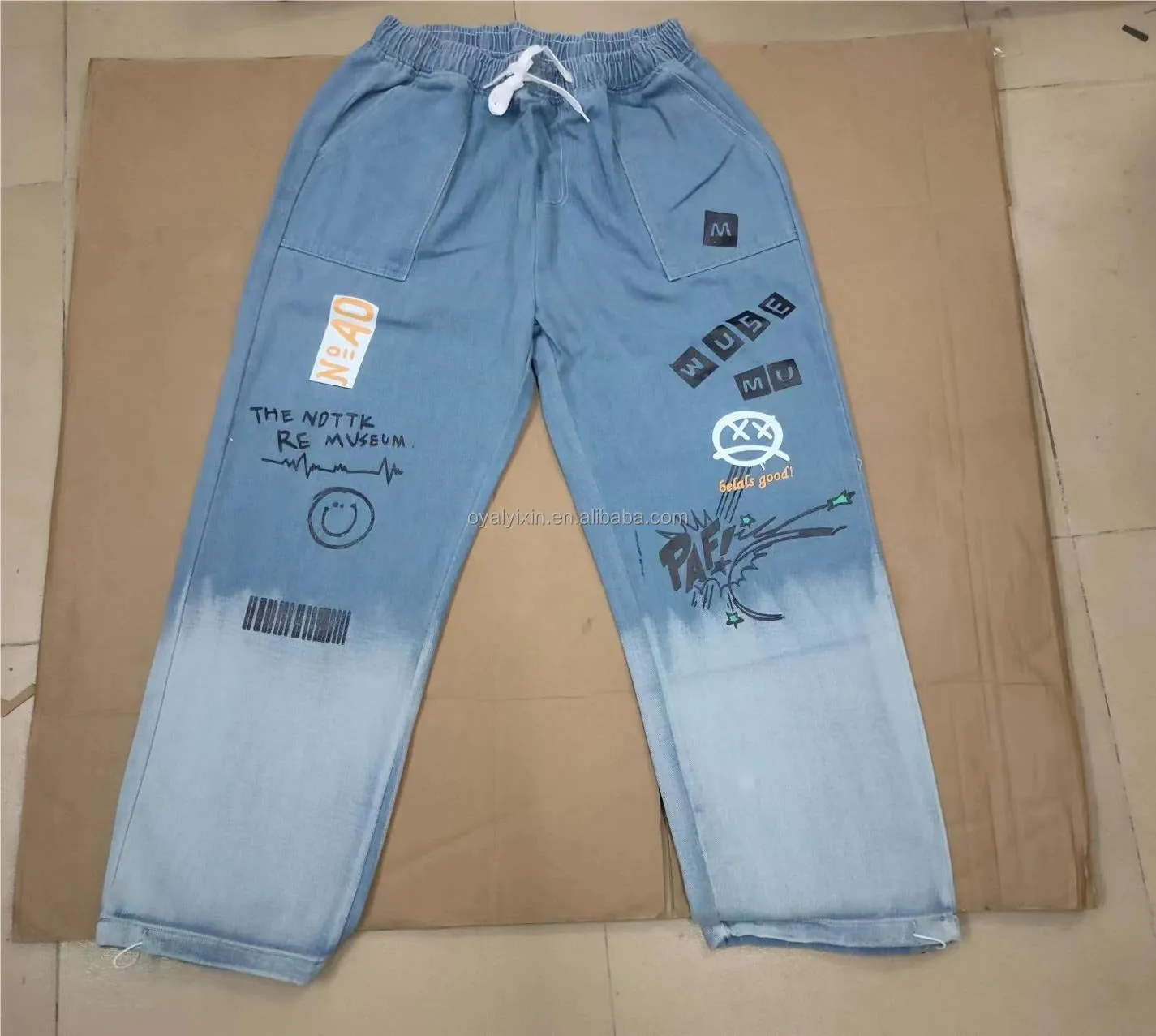 New Toon Design Jeans Pants For Men Printed Casual Loose Fashion Cargo Jeans  | K5266