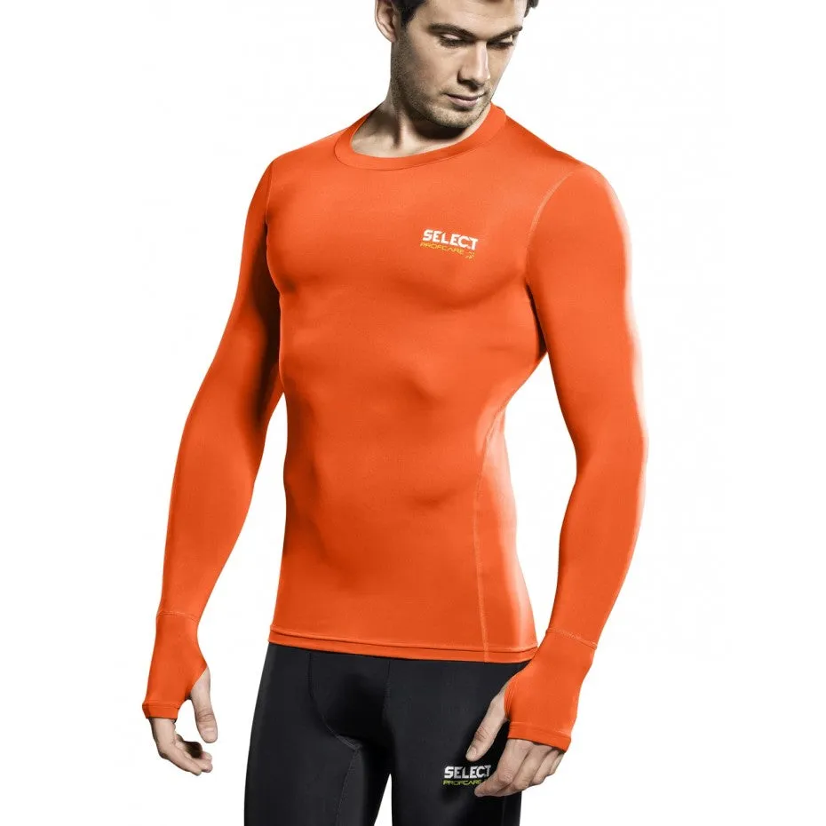 ORANGE SELECT COMPRESSION TOP LONG SLEEVE