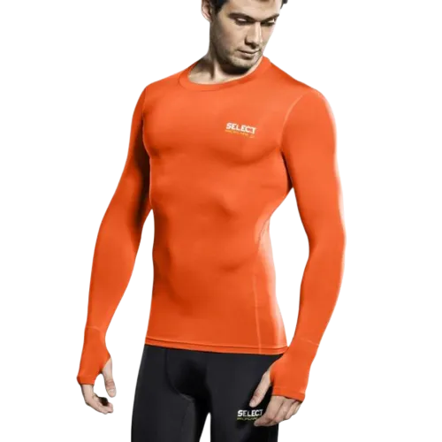 ORANGE SELECT COMPRESSION TOP LONG SLEEVE