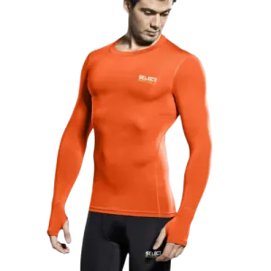 ORANGE SELECT COMPRESSION TOP LONG SLEEVE