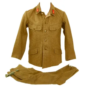 Original Japanese WWII Imperial Japanese Army Soldier First Class M1938 Winter Uniform Set dated 1940 - Jacket and Pants