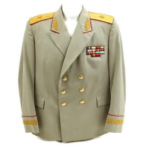 Original Soviet Cold War Artillery General Uniform Parade Walking Out Jacket