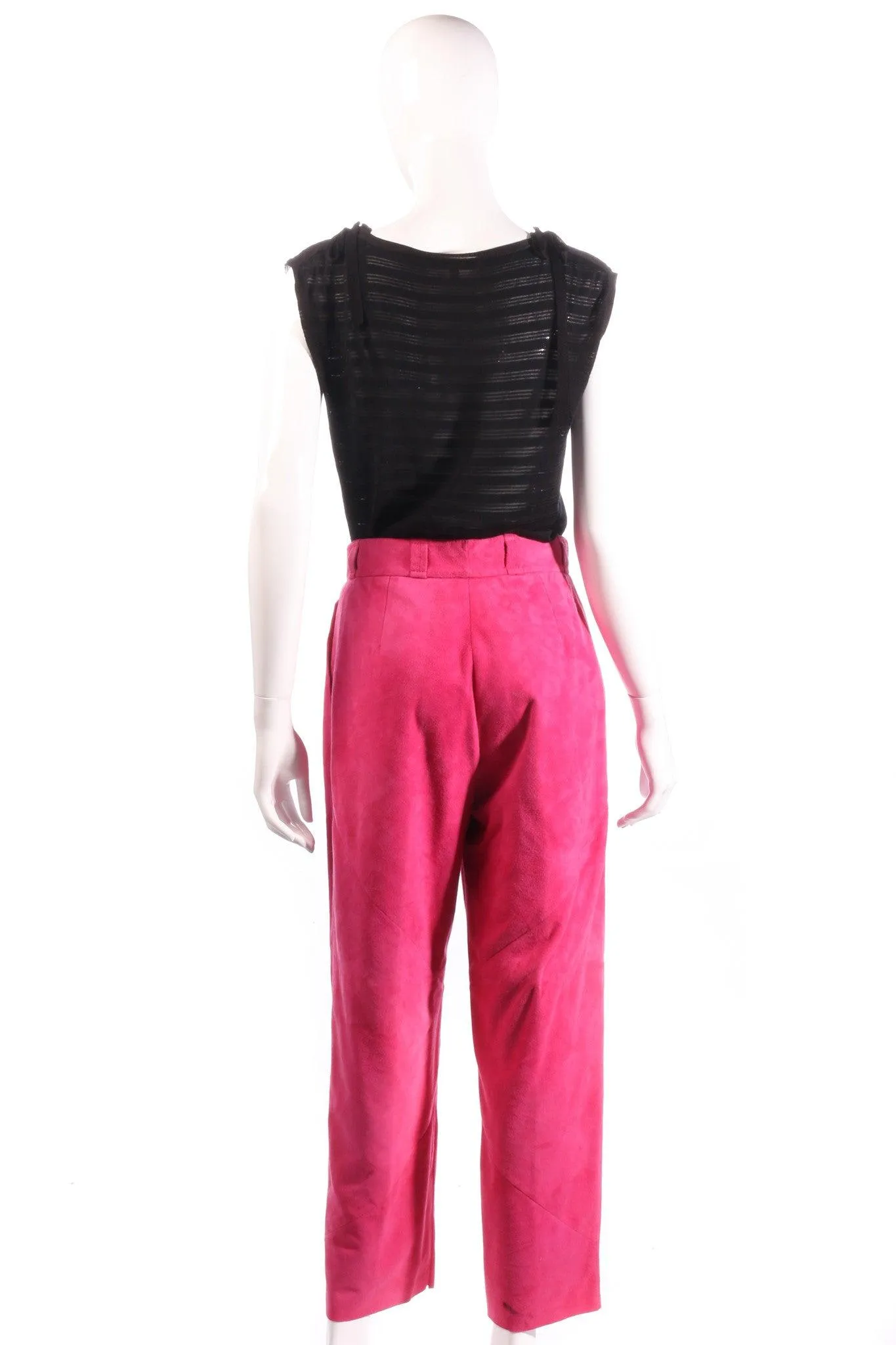 Pink suede feel friitala trousers size 10/12