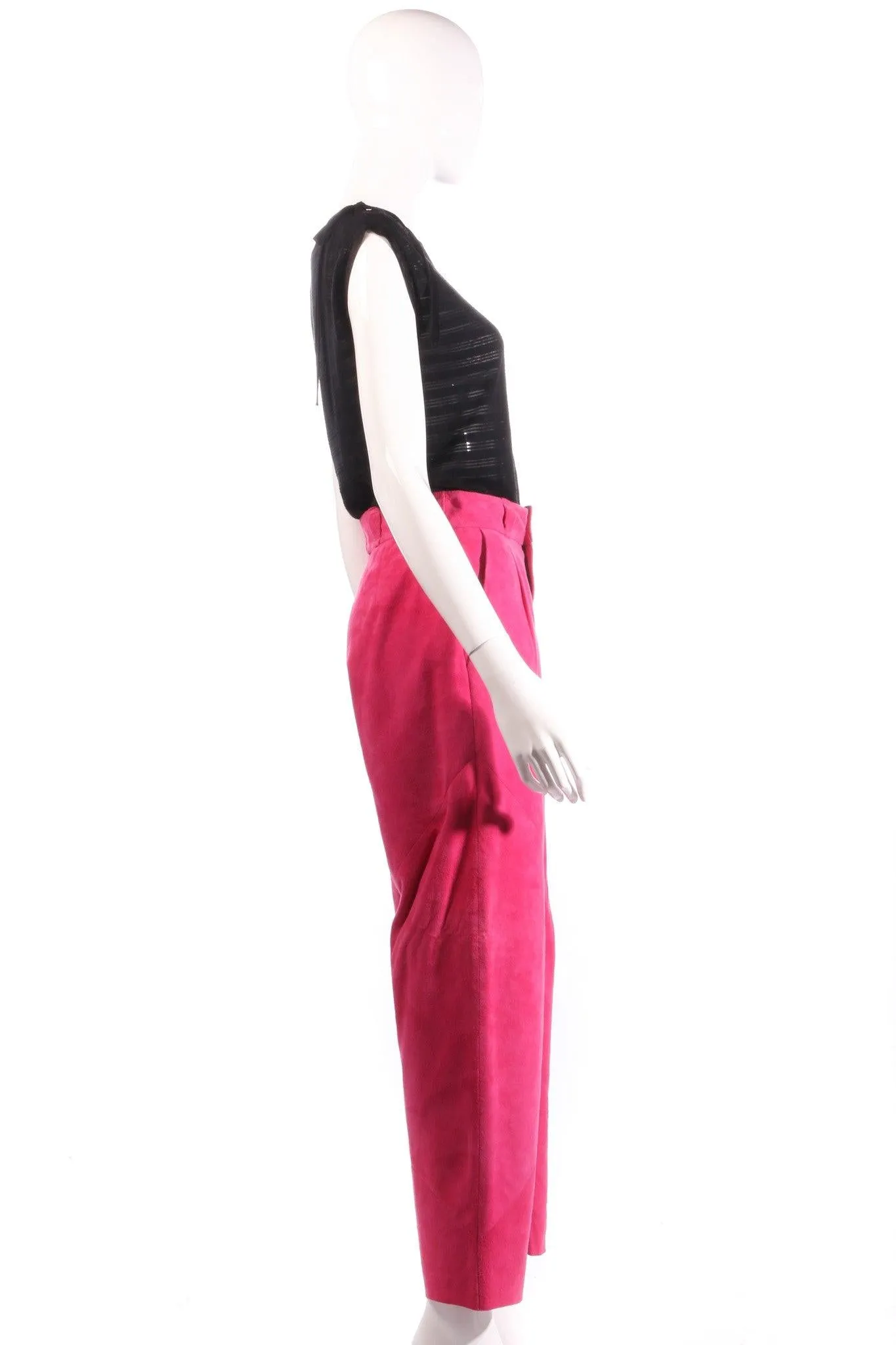 Pink suede feel friitala trousers size 10/12