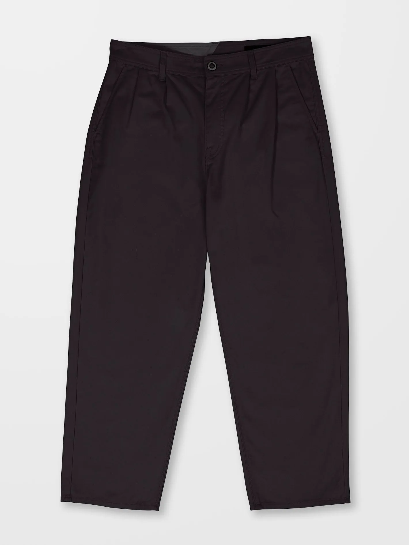 Pleated Chino Trousers - BLACK