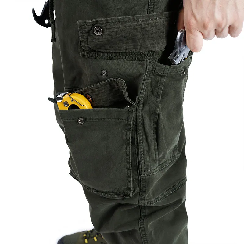 POCKETS WASHED CARGO PANTS