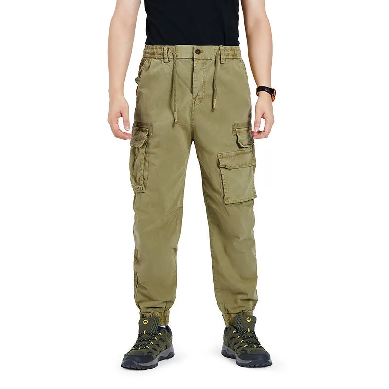 POCKETS WASHED CARGO PANTS