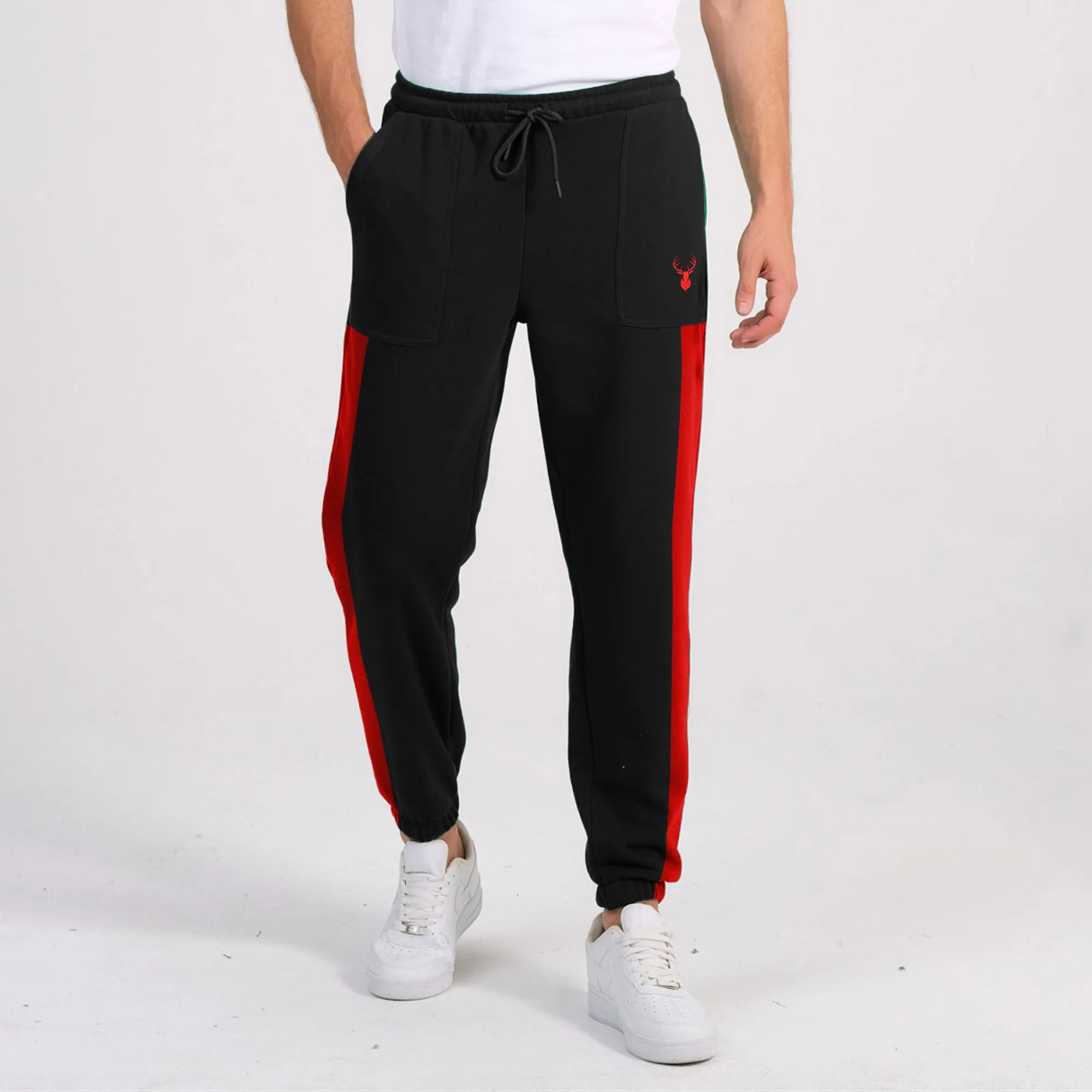 Polo Republica Deer Embroidered Side Panel Fleece Trousers