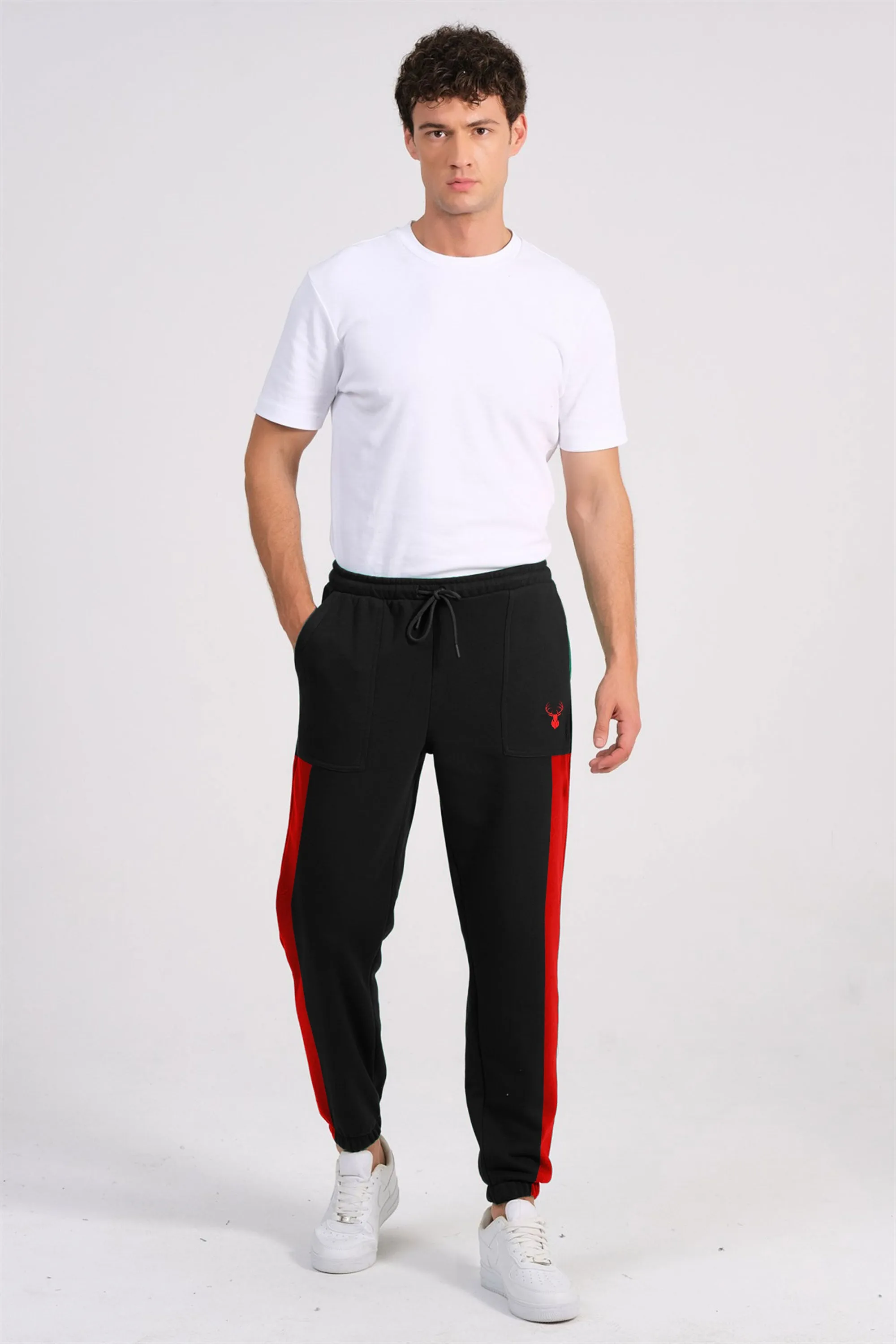 Polo Republica Deer Embroidered Side Panel Fleece Trousers