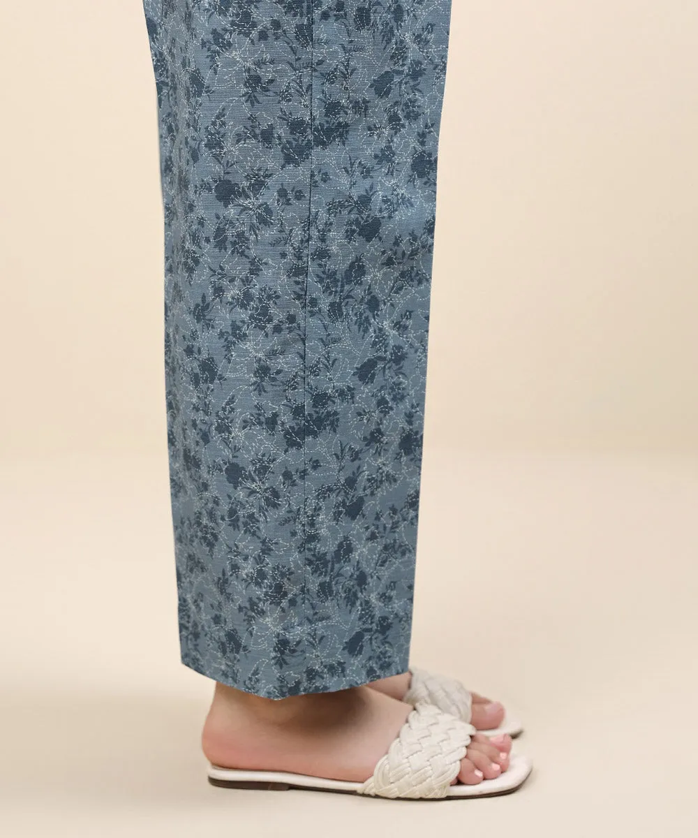 Printed Khaddar Trousers