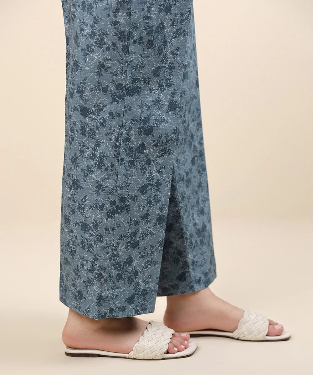 Printed Khaddar Trousers