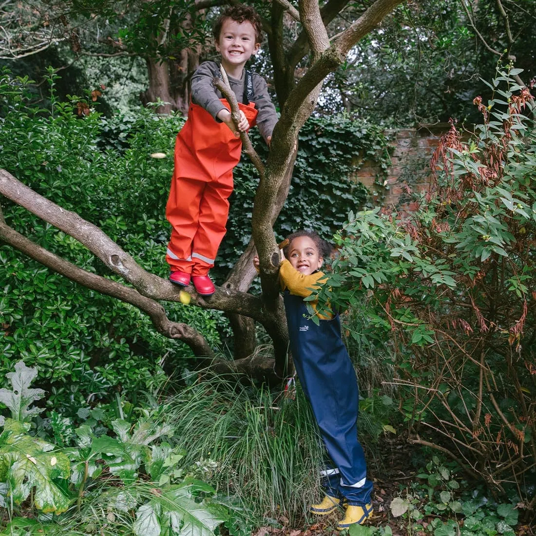 Rainy Day Waterproof Dungarees Red