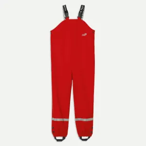 Rainy Day Waterproof Dungarees Red