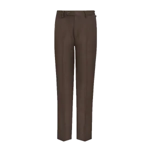 Regular Fit Boys School Trousers - Brown