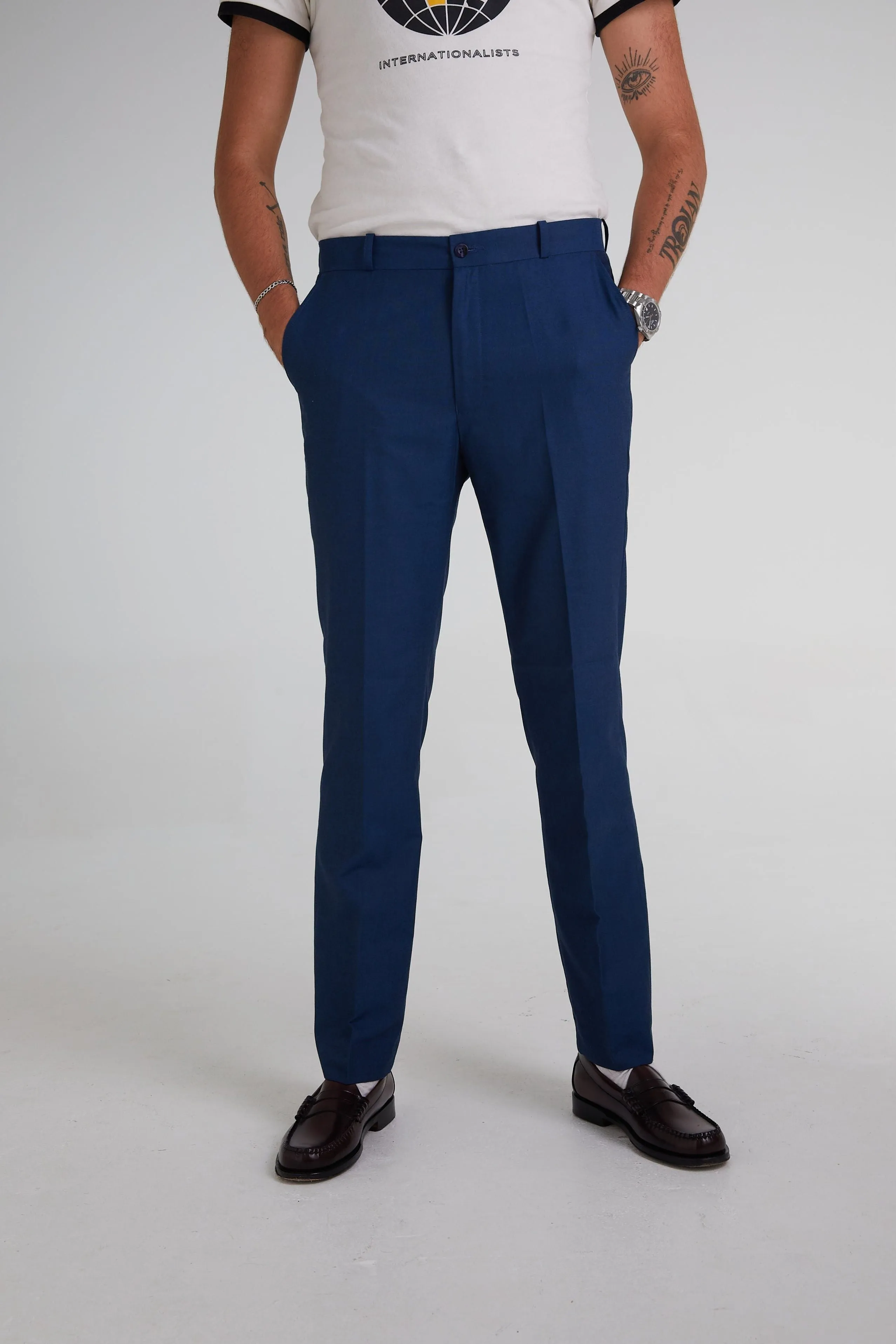 Relco - Sta Press Airforce Blue Tonic Two Tone - Trousers