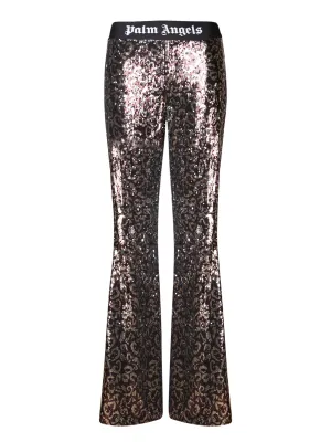 Sequins flared trousers