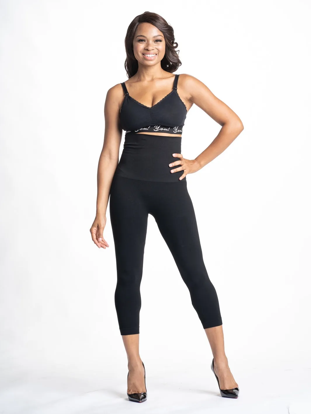 Snapback™ Postpartum Crop Leggings - Black (2 Pack)