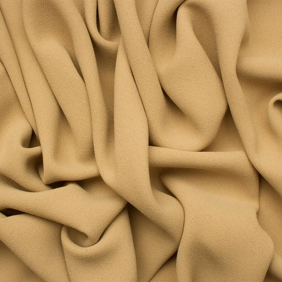 Soft Camel Microfibre Double Twist Crêpe