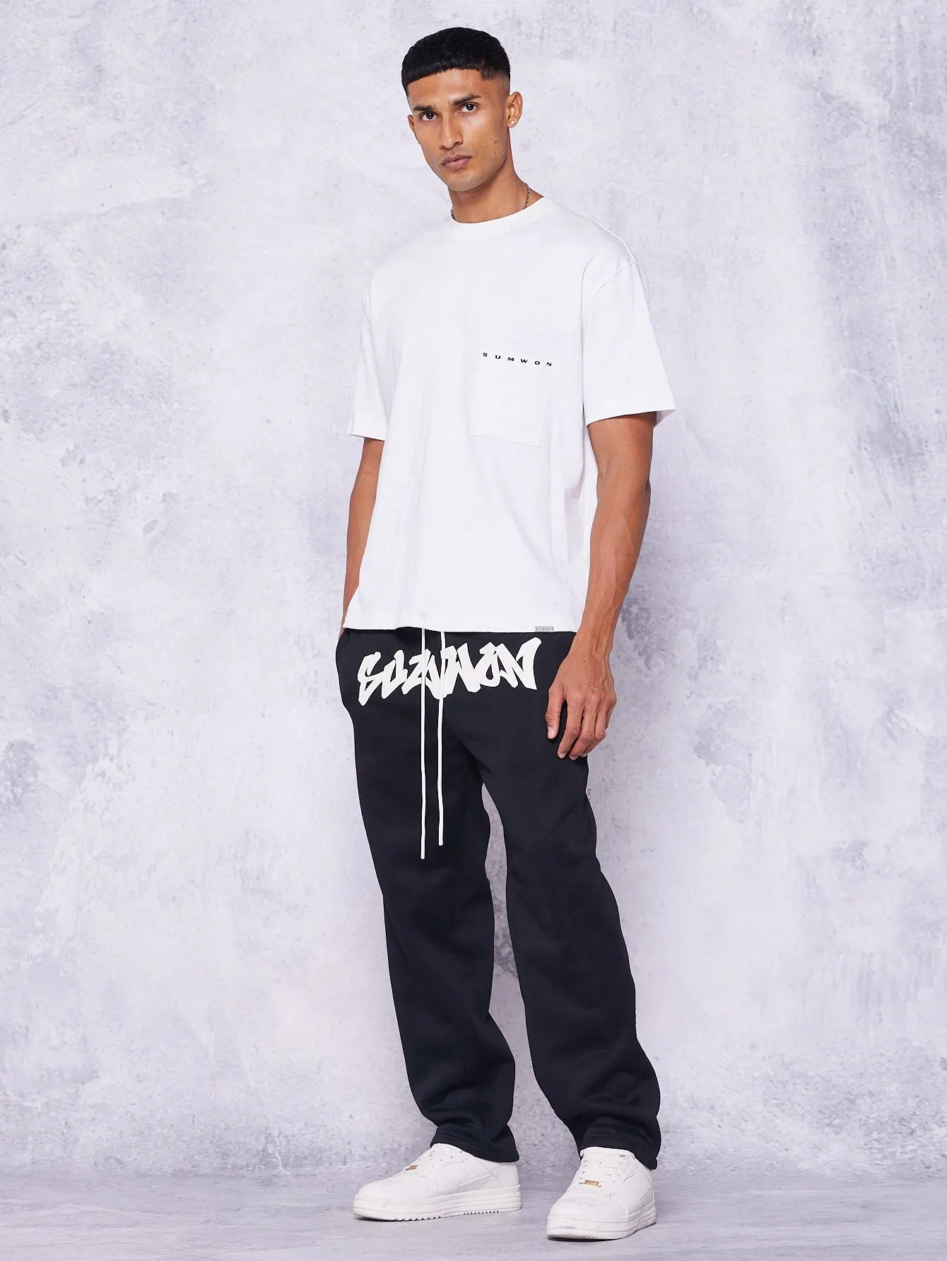 Straight Leg Jogger Pant With Front Graphic