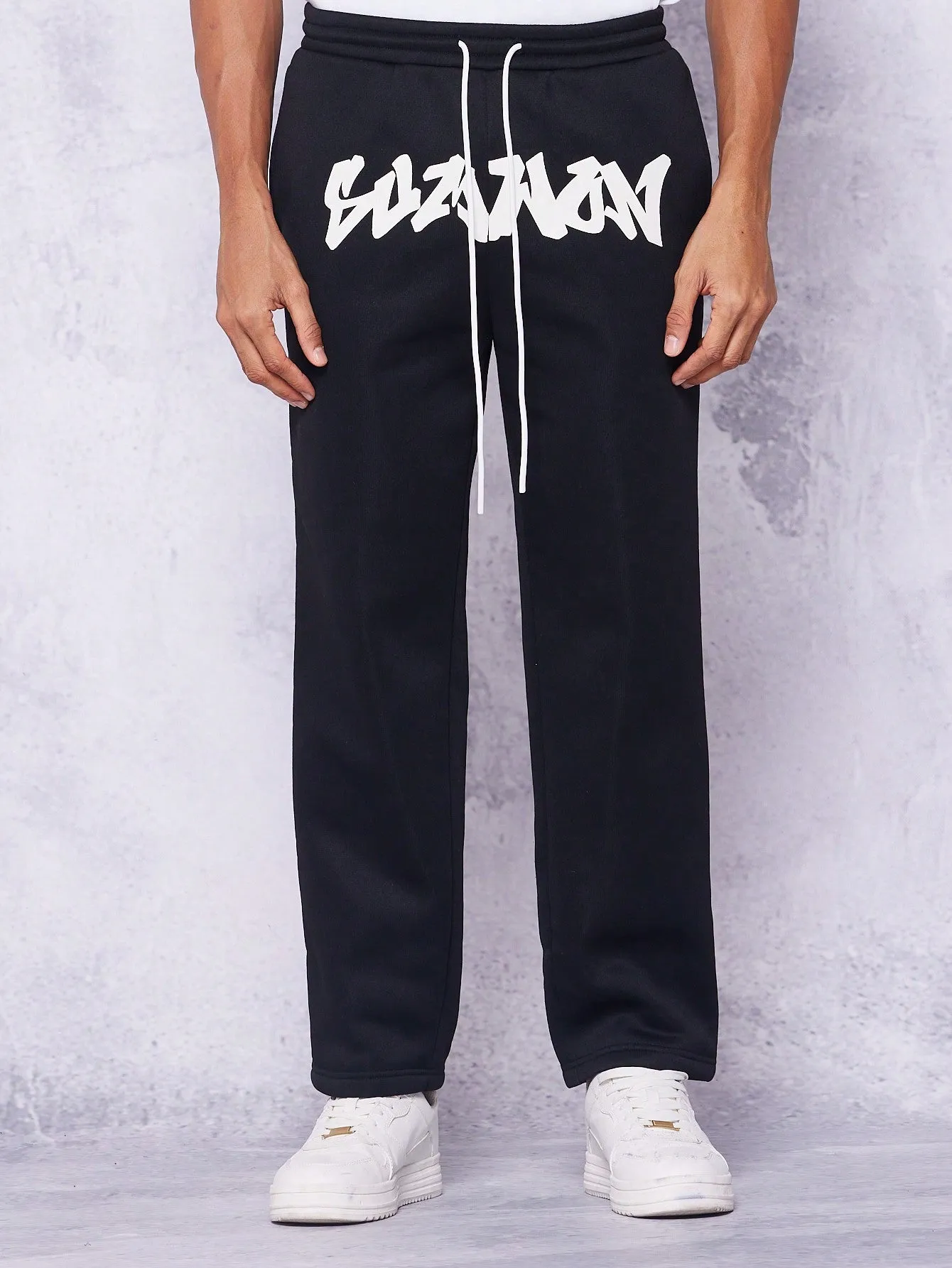 Straight Leg Jogger Pant With Front Graphic