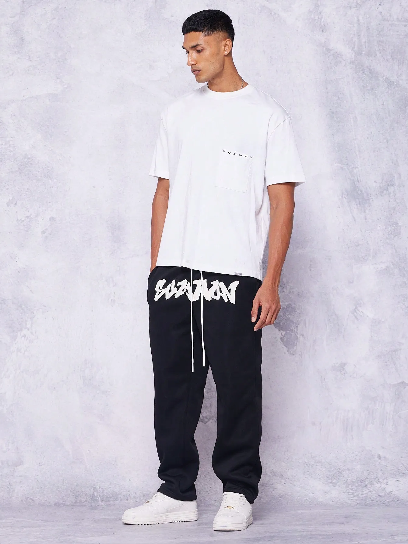 Straight Leg Jogger Pant With Front Graphic