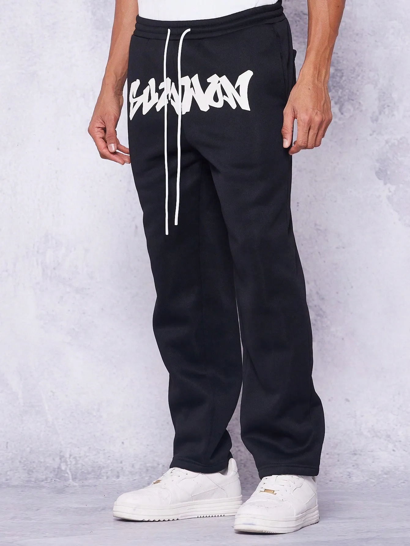 Straight Leg Jogger Pant With Front Graphic