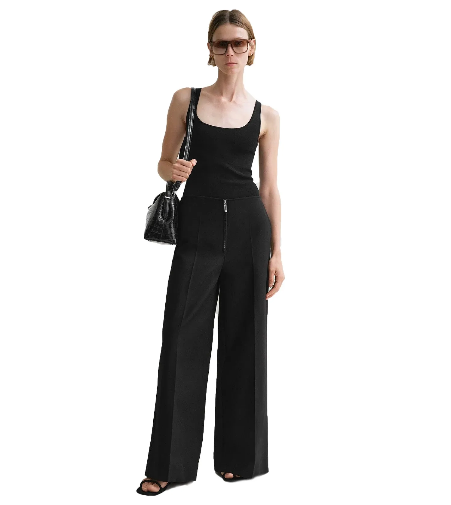 TOTEME Zip Front Wide Trousers