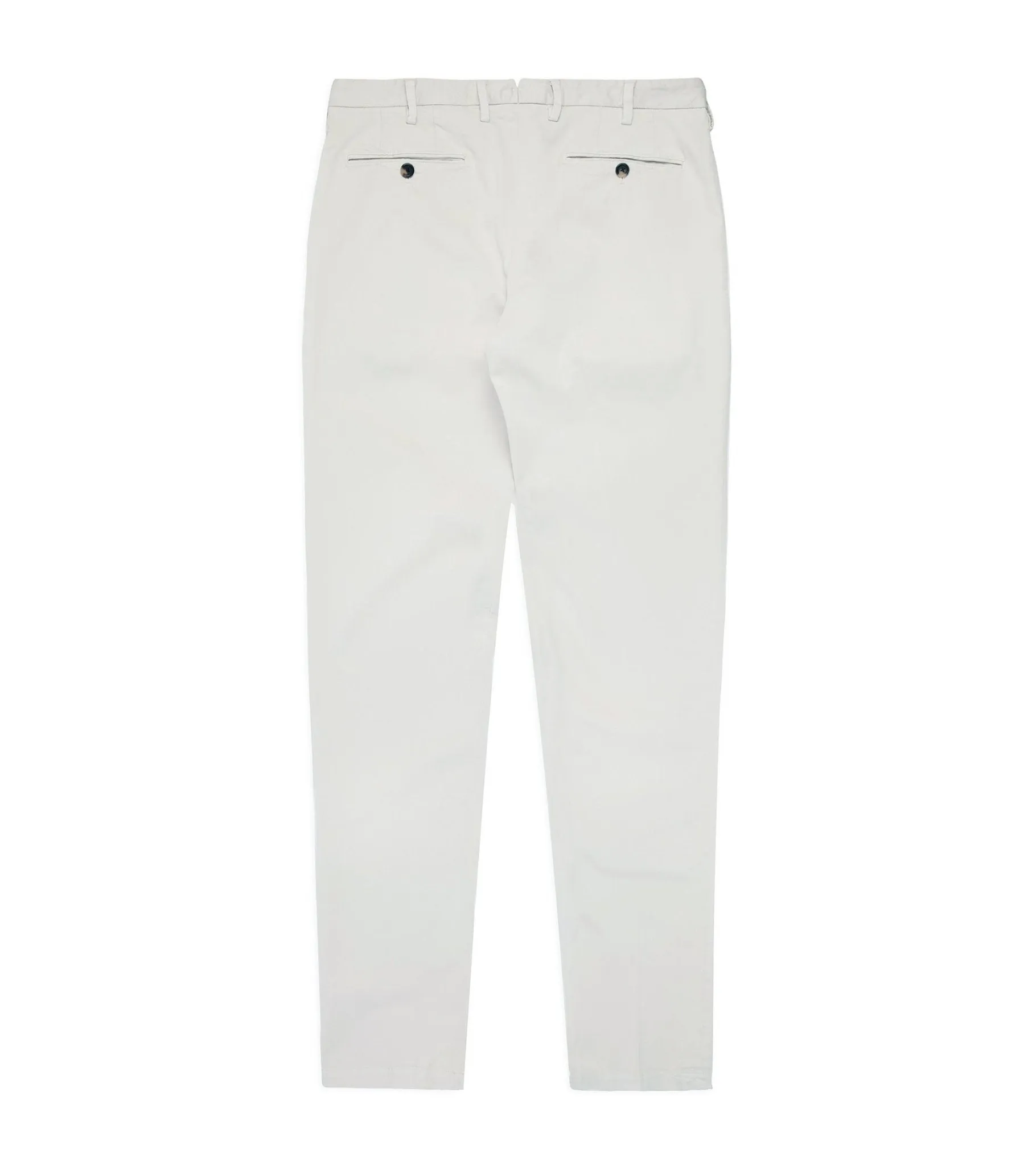 Trunk Welbeck Flat Front Cotton Trousers: Bone