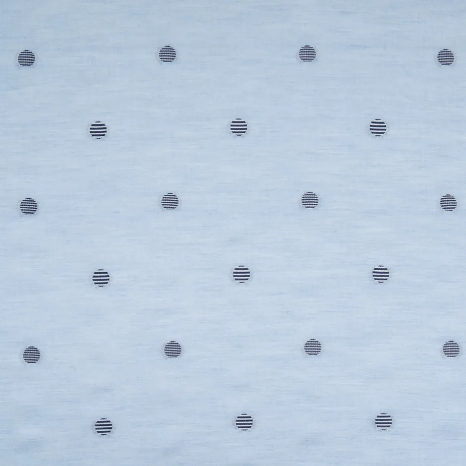 Two-Tone Blue Spot Jacquard Cotton