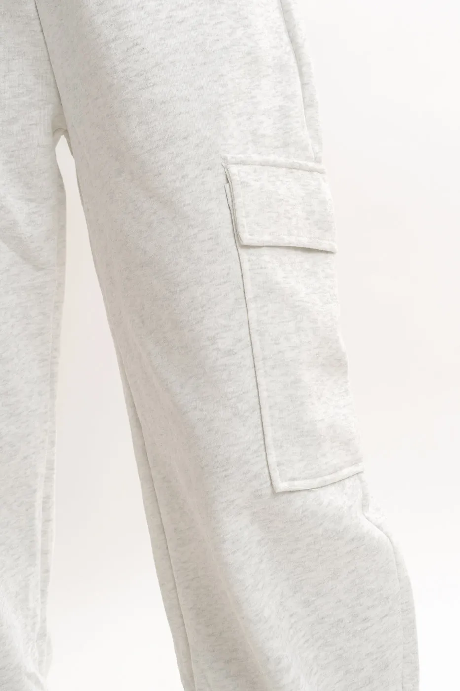 White Wide Leg Cargo Trouser