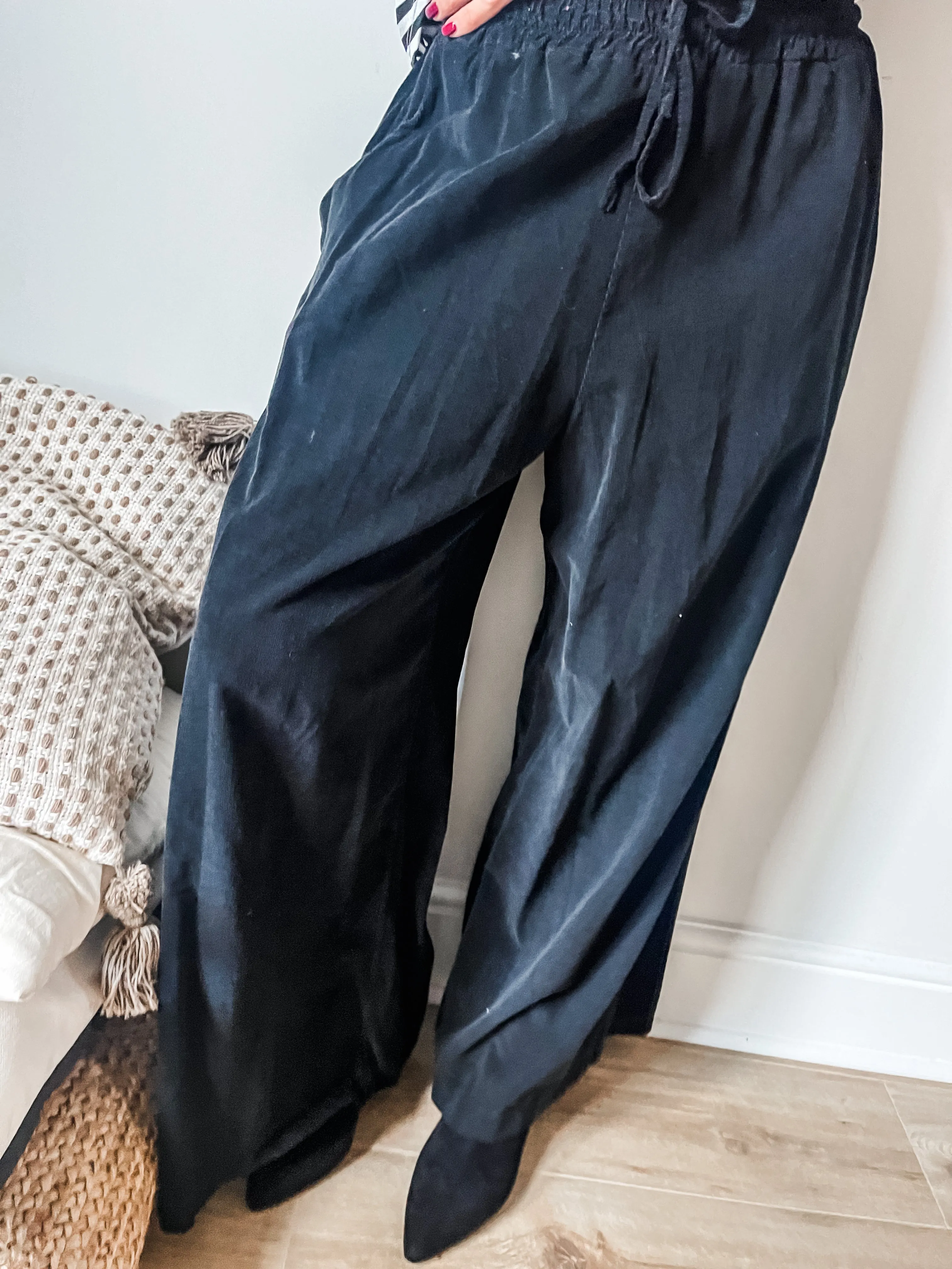 Wide Leg Cord Trousers