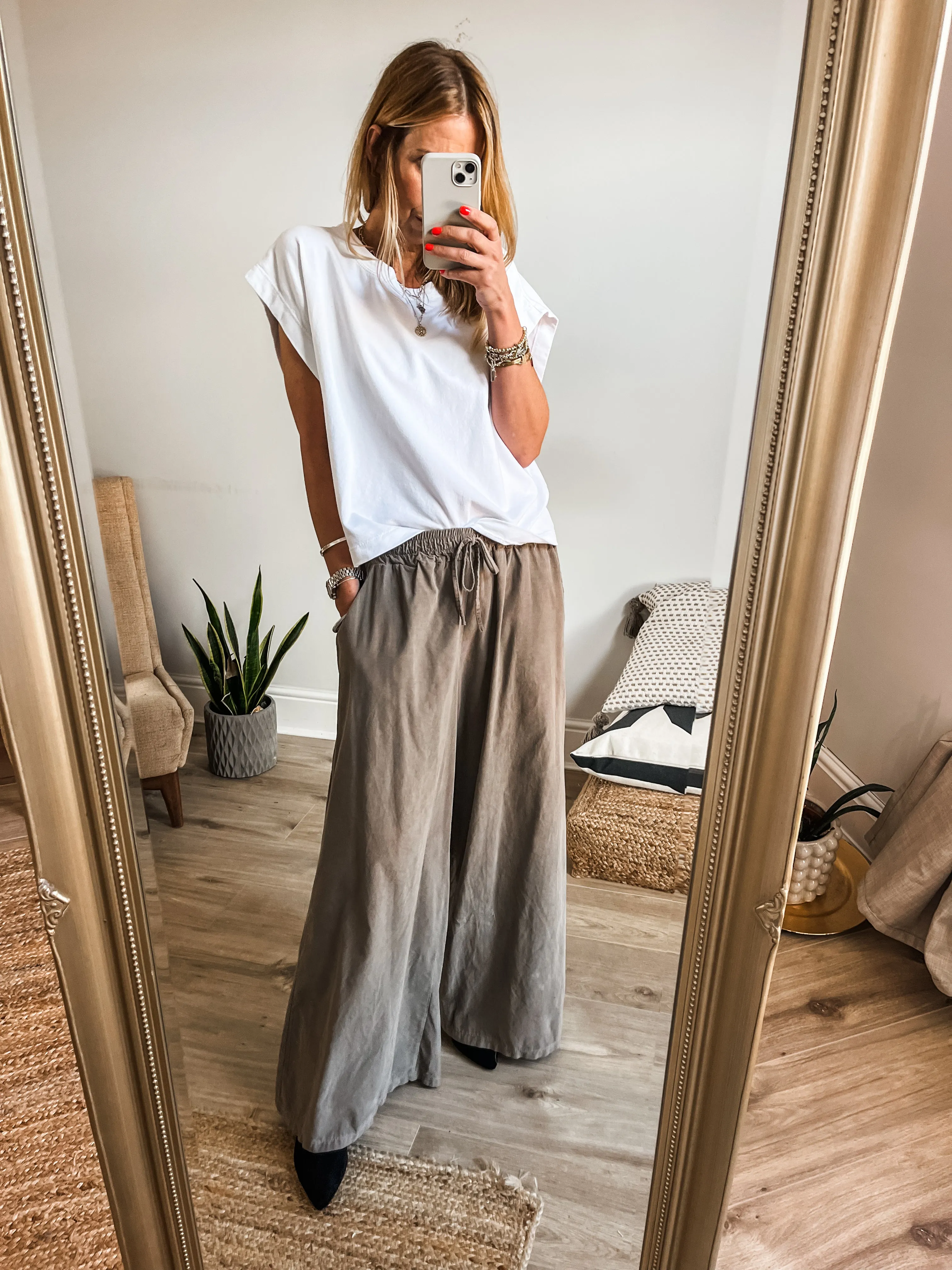 Wide Leg Cord Trousers