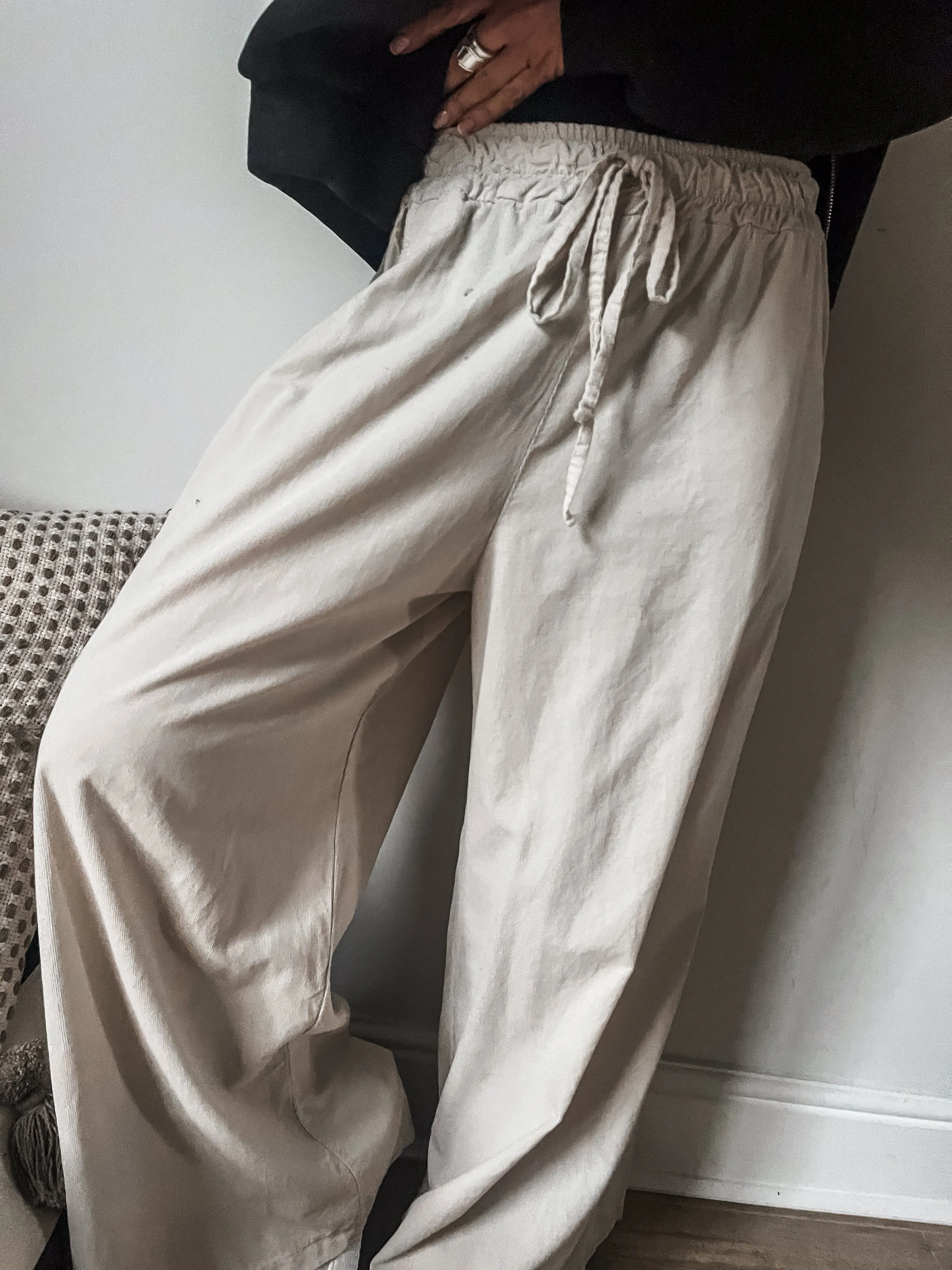 Wide Leg Cord Trousers