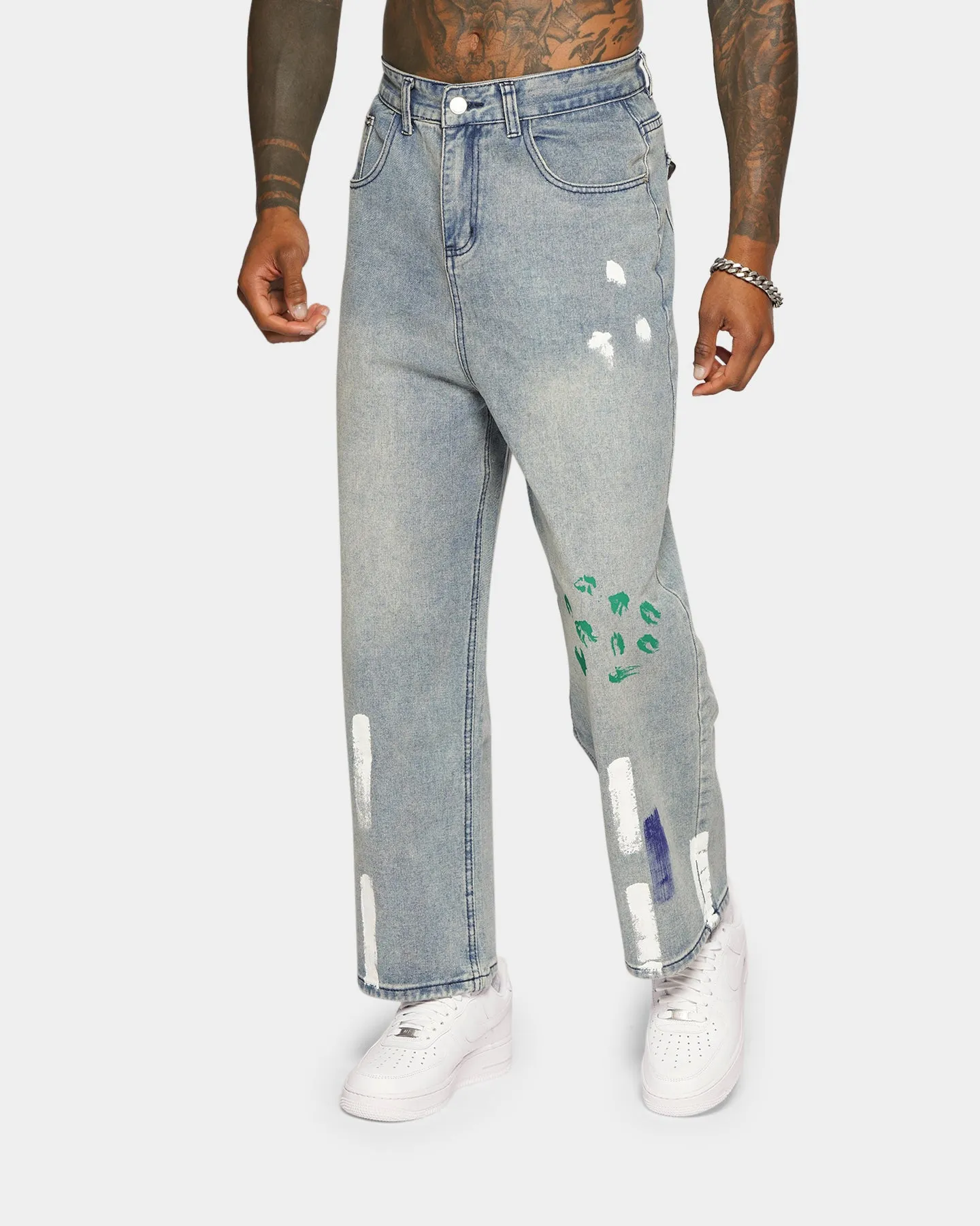 XXIII Kanoa Paint Splatter Jeans Blue