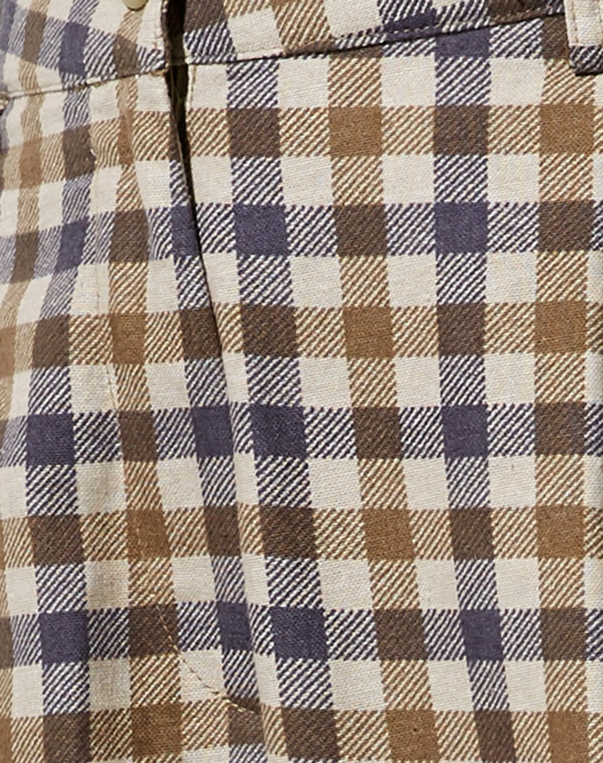 Yeva Trouser in 40's Check Tan