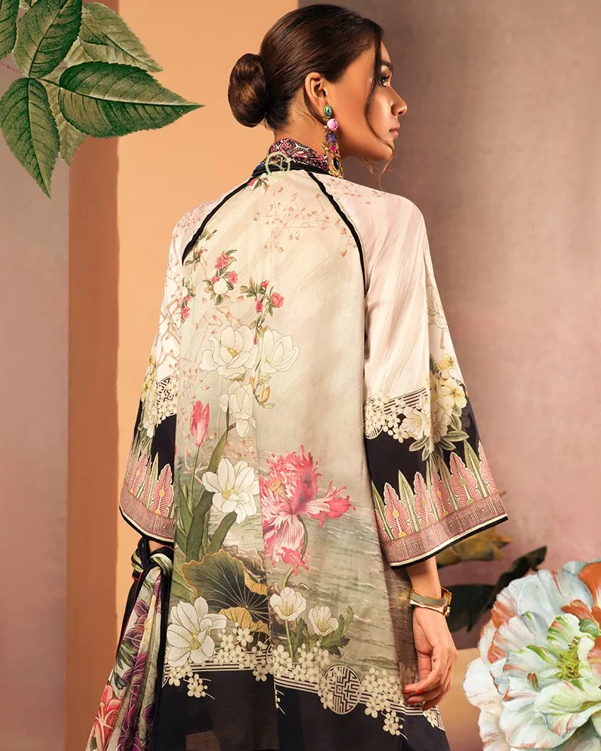 Zaha by Khadijah Shah – 3pc Lawn Collection – Fleur (ZL-24B)